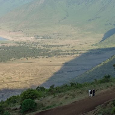 Nature walk at Olduvai Gorge near Ngorongoro Serena