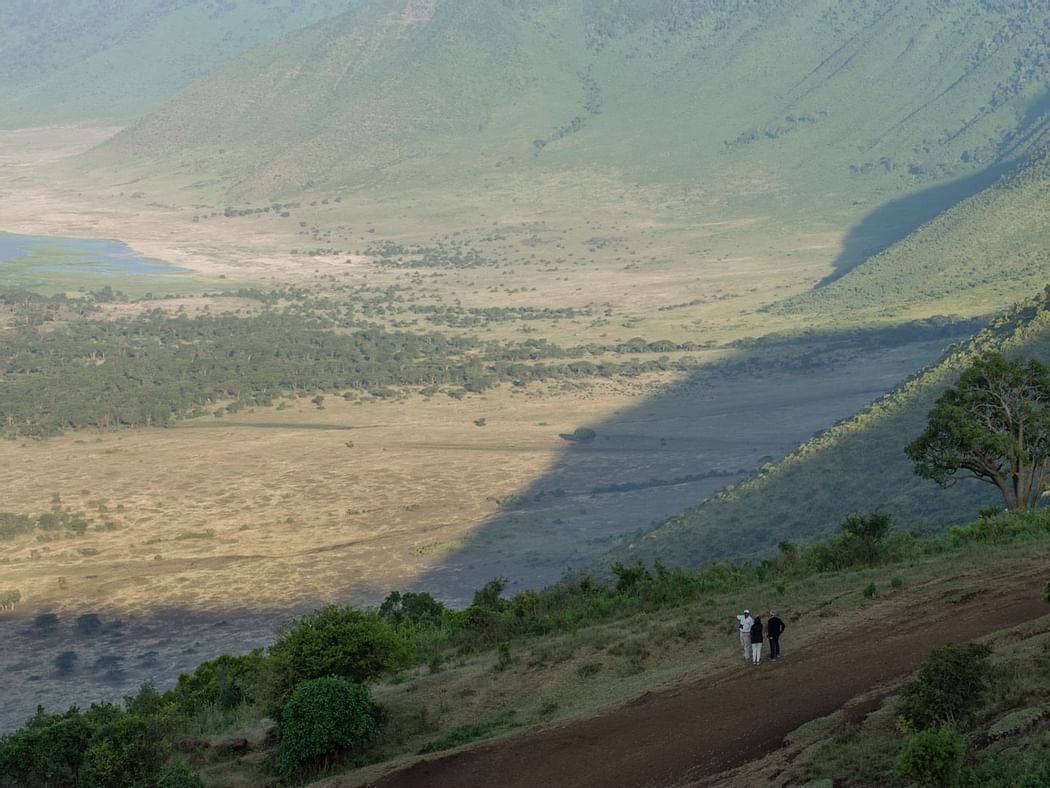 Nature walk at Olduvai Gorge near Ngorongoro Serena