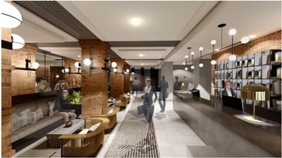 Interior of Lobby lounge area at Hotel Moco