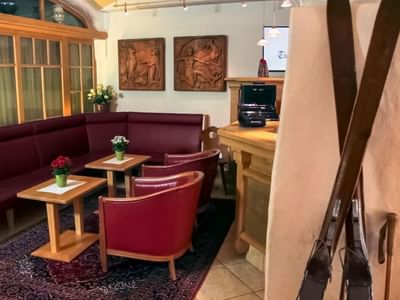 Reception at Tiefenbrunner Hotel in Kitzbühel, Austria