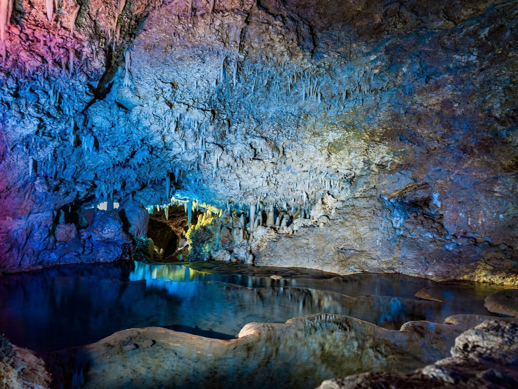 Interior of the Harrison's Cave near Sugar Bay Barbados