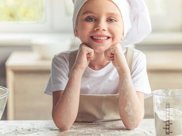 A Cooking kid in Boston Harbor Hotel
