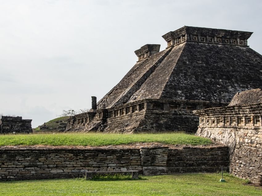 The Pyramid of the Niches, an iconic structure near Quinta Real
