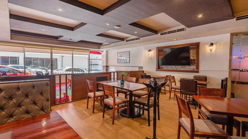 An indoor dining area in Restaurant Papagayo at Gamma Hotels