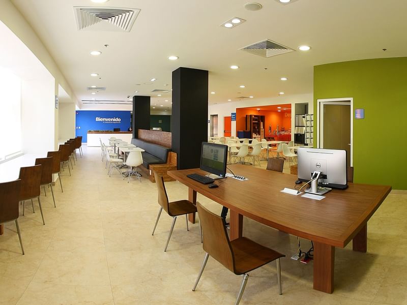 Workstation by a dining area in a Business Center, One Hotels
