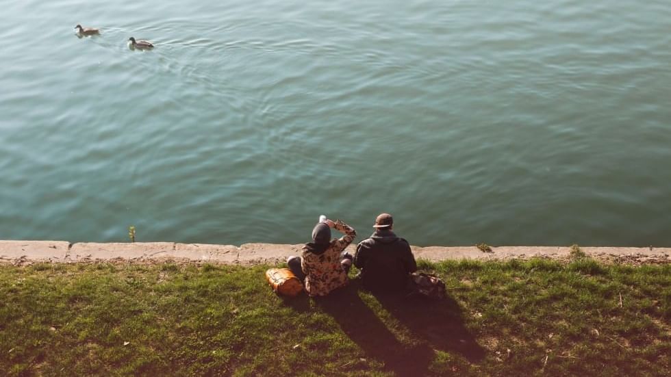 Couple enjoying the view at Mengkuang Dam near Sunway Hotel Seberang Jaya