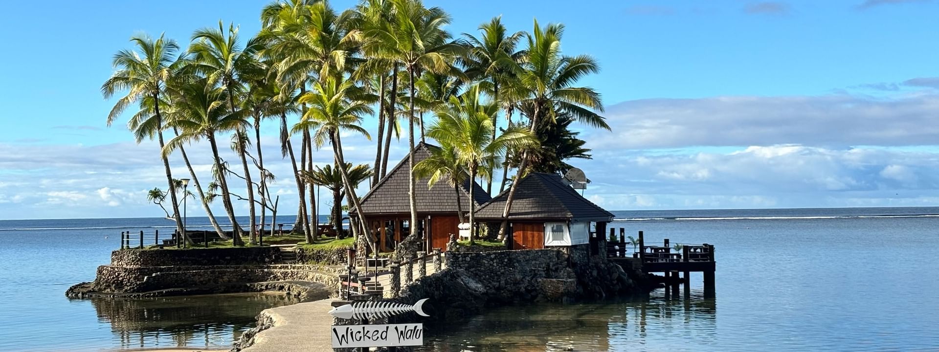 Beachfront Wicked Walu restaurant at Warwick Fiji Resort and Spa in Korolevu