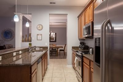 Galley style kitchen