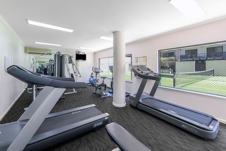 Exercise machines in the Gym at Nesuto Mounts Bay