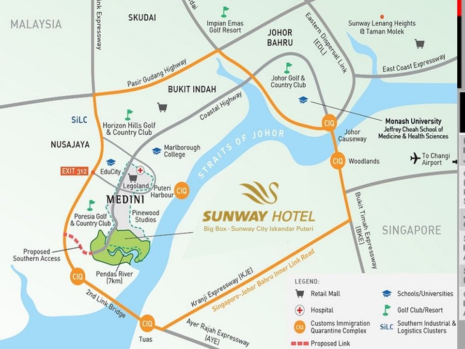 A detailed map used at Sunway Hotel Big box