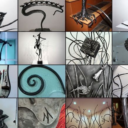 A Steel Art pieces near Granville Island Hotel