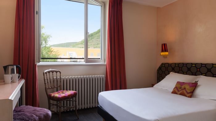 Interior of the Double bedroom at Hotel de l'Ange