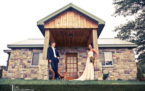 Outdoor wedding at Gettysburg.