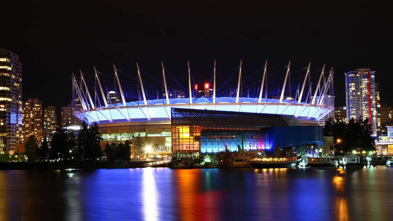 BC Place at night