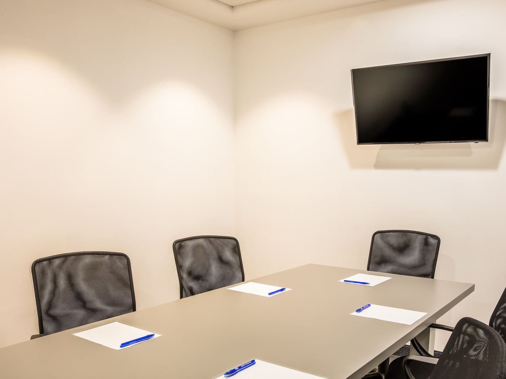 A conference table in a Meeting Room at One Hotels