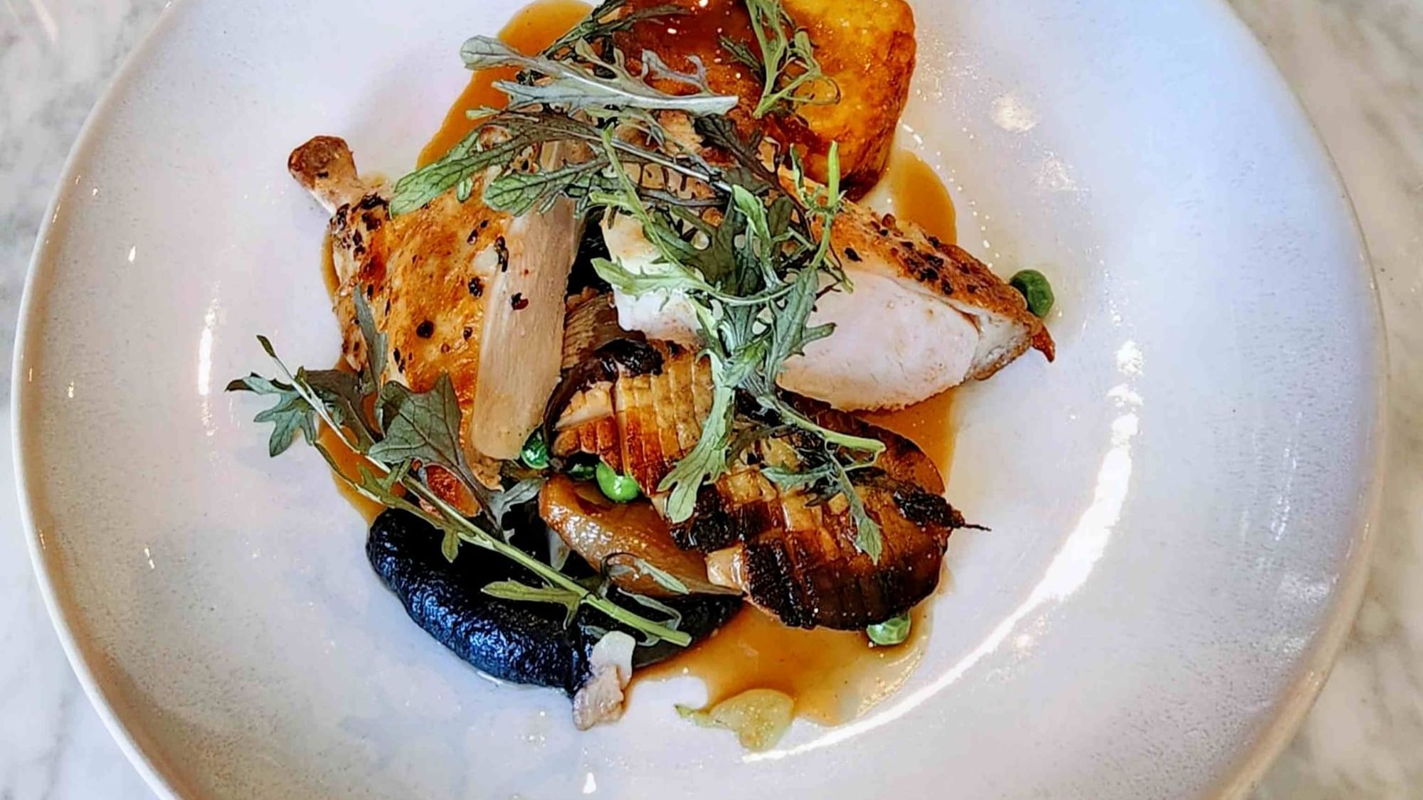 Delicious Chicken dinner at Central Coast Restaurant