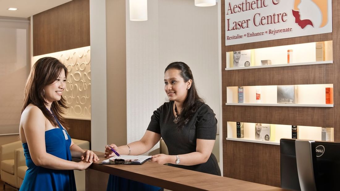 Reception area in Aesthetic Centre near Sunway Hotel Pyramid