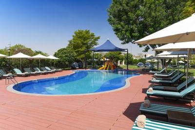 view of the outdoor pool at Al Aziziyah Boutique Hotel Doha