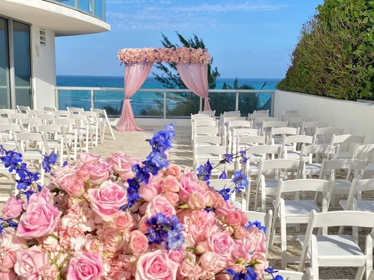 Outdoor wedding in Atlantic Terrace at Marenas Resort Miami
