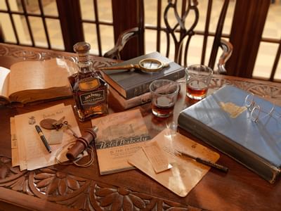 A bunch of historic artifacts at Peabody Hotels & Resorts