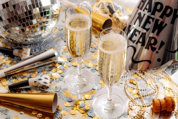 New Year's Eve Party decor at Orsett Hall Hotel