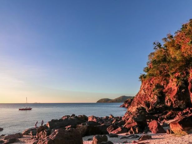 View of ocean during sunset from Daydream Island Resort