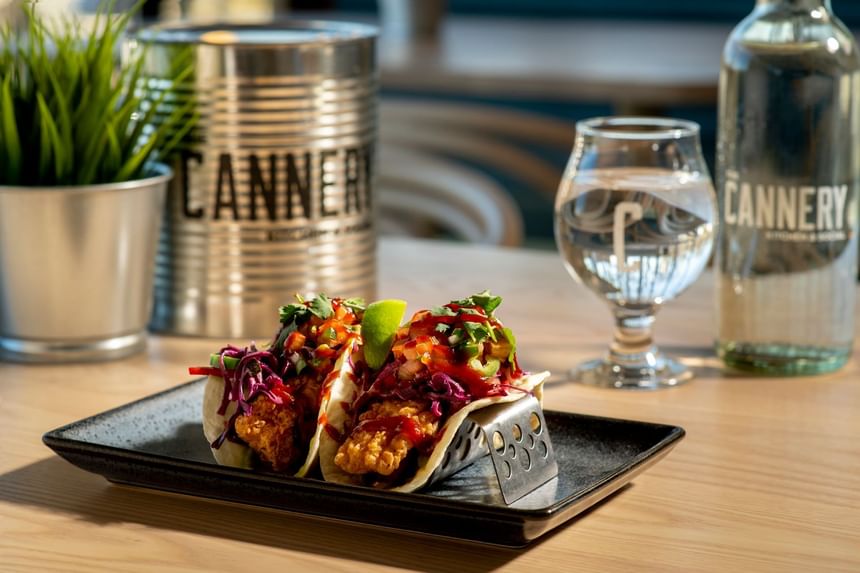 Tacos served, Cannery Kitchen & Social, Atlantica Hotel Halifax