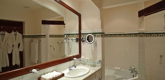 Bathroom of the Executive Suite at Zanzibar Serena Hotel