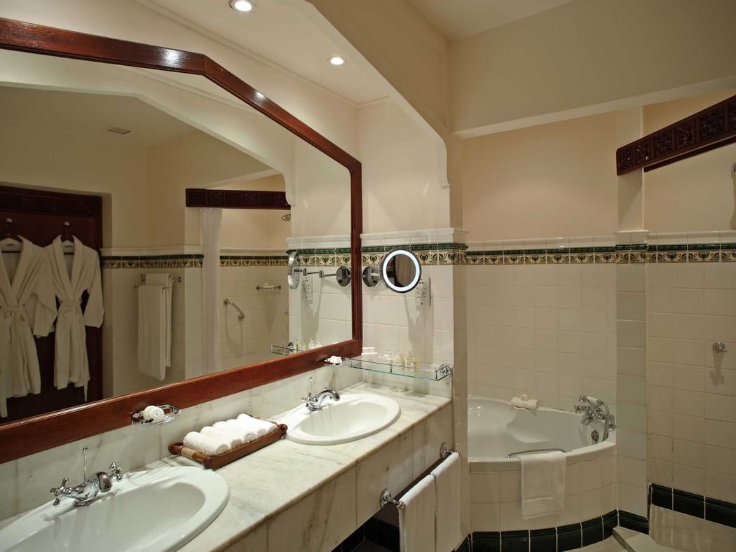 Bathroom of the Executive Suite at Zanzibar Serena Hotel