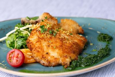 Close up of a dish served at Stein Eriksen Lodge