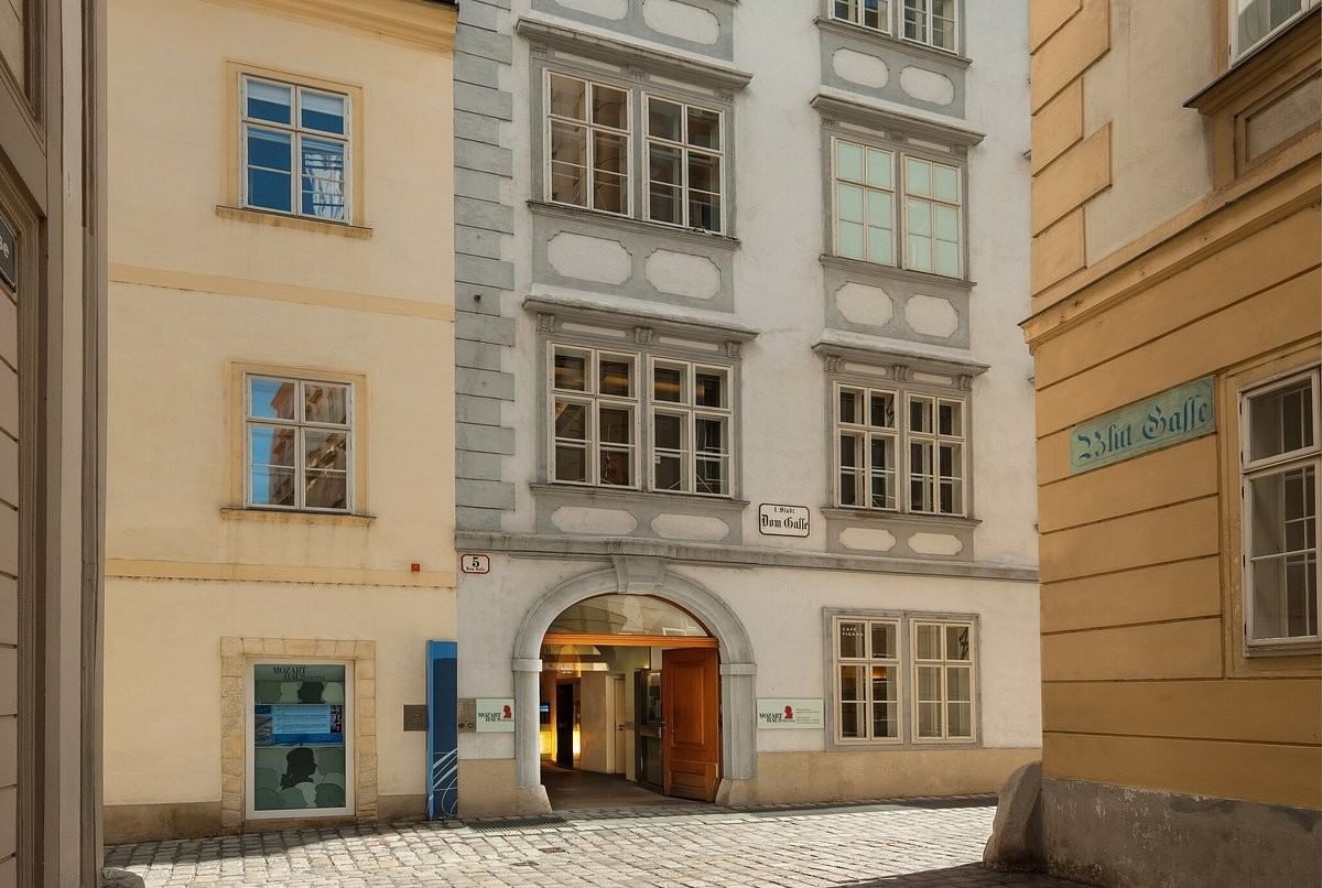Mozarthaus Vienna in Domgasse, the former residence of Wolfgang Amadeus Mozart in Vienna’s historic city center.