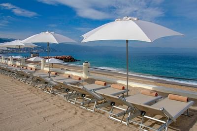 Sun chairs Zone at Plaza Pelicanos Grand Beach Resort Hotel