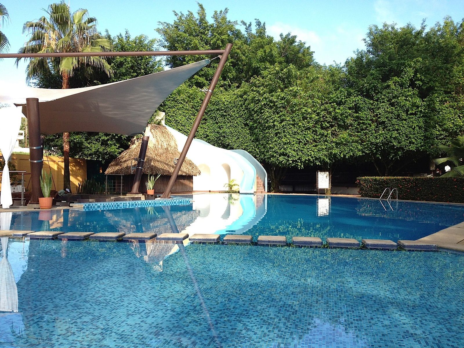 View of the outdoor swimming pool at Ciudad Real Palenque