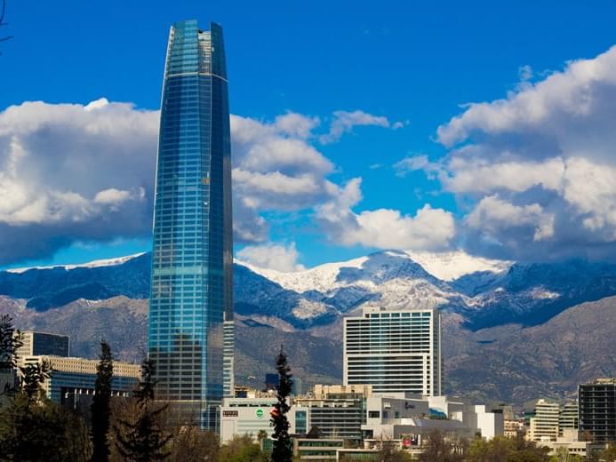 View of Costanera Center near NOI Vitacura hotel         