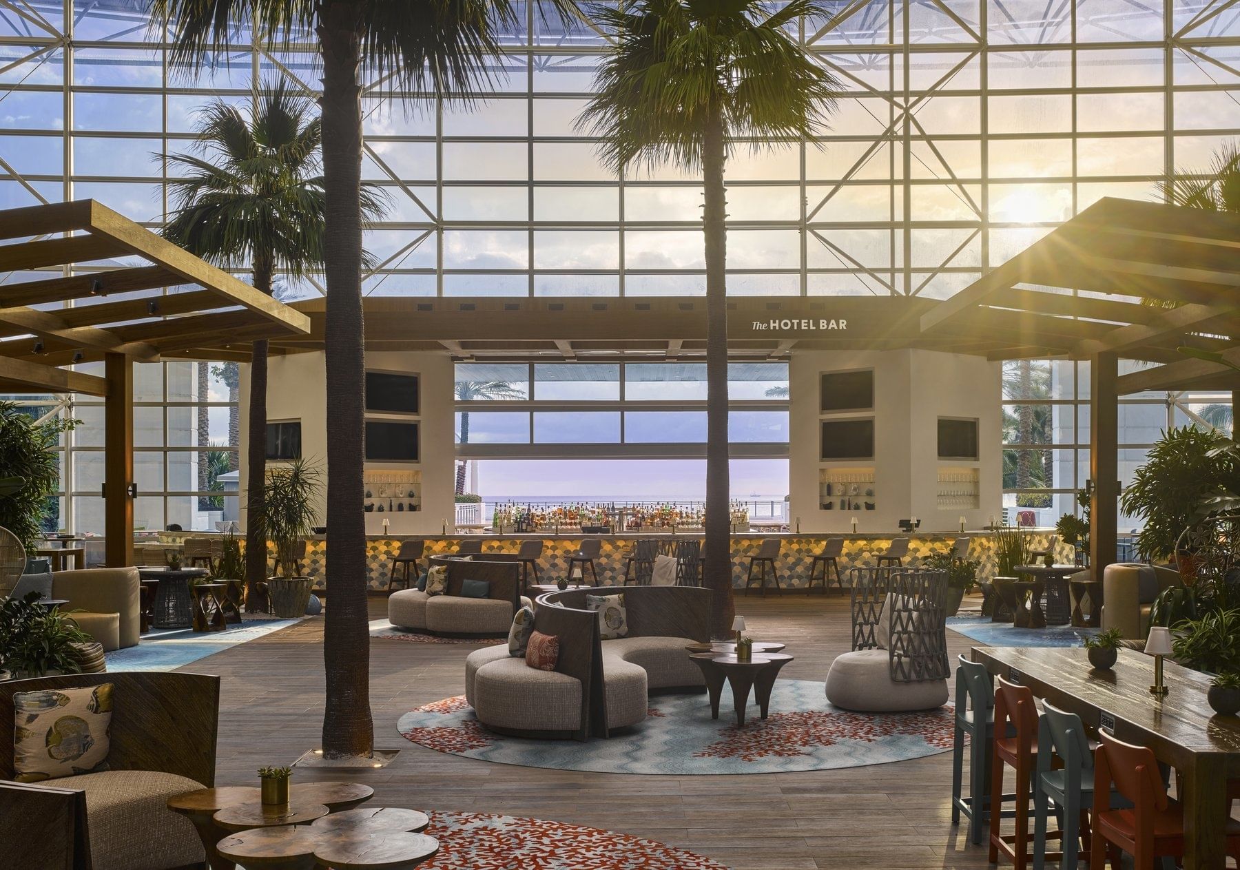 Interior of the Hotel Bar Lounge area at Diplomat Beach Resort 