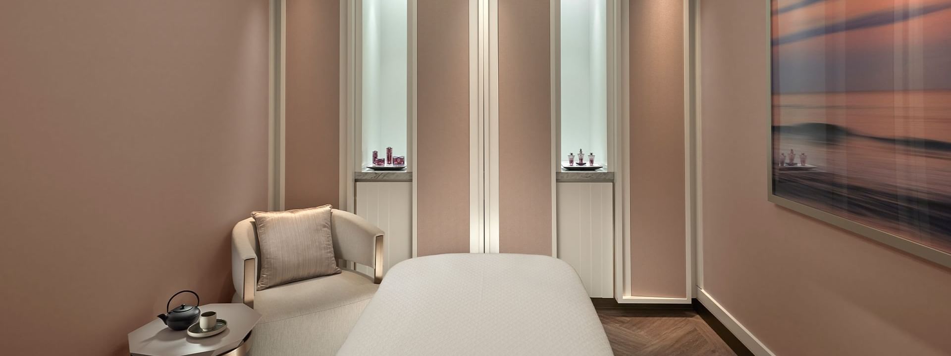 Massage bed in the crown spa at Crown Hotels