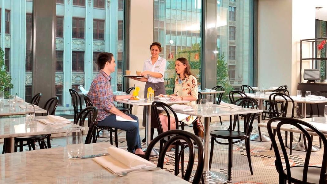 Interior of the Lane restaurant at Novotel Melbourne On Collins