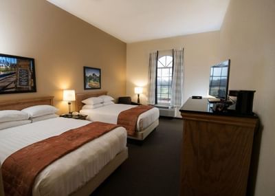 Bed view of Two Queen Bed room at Marv Herzog Hotel