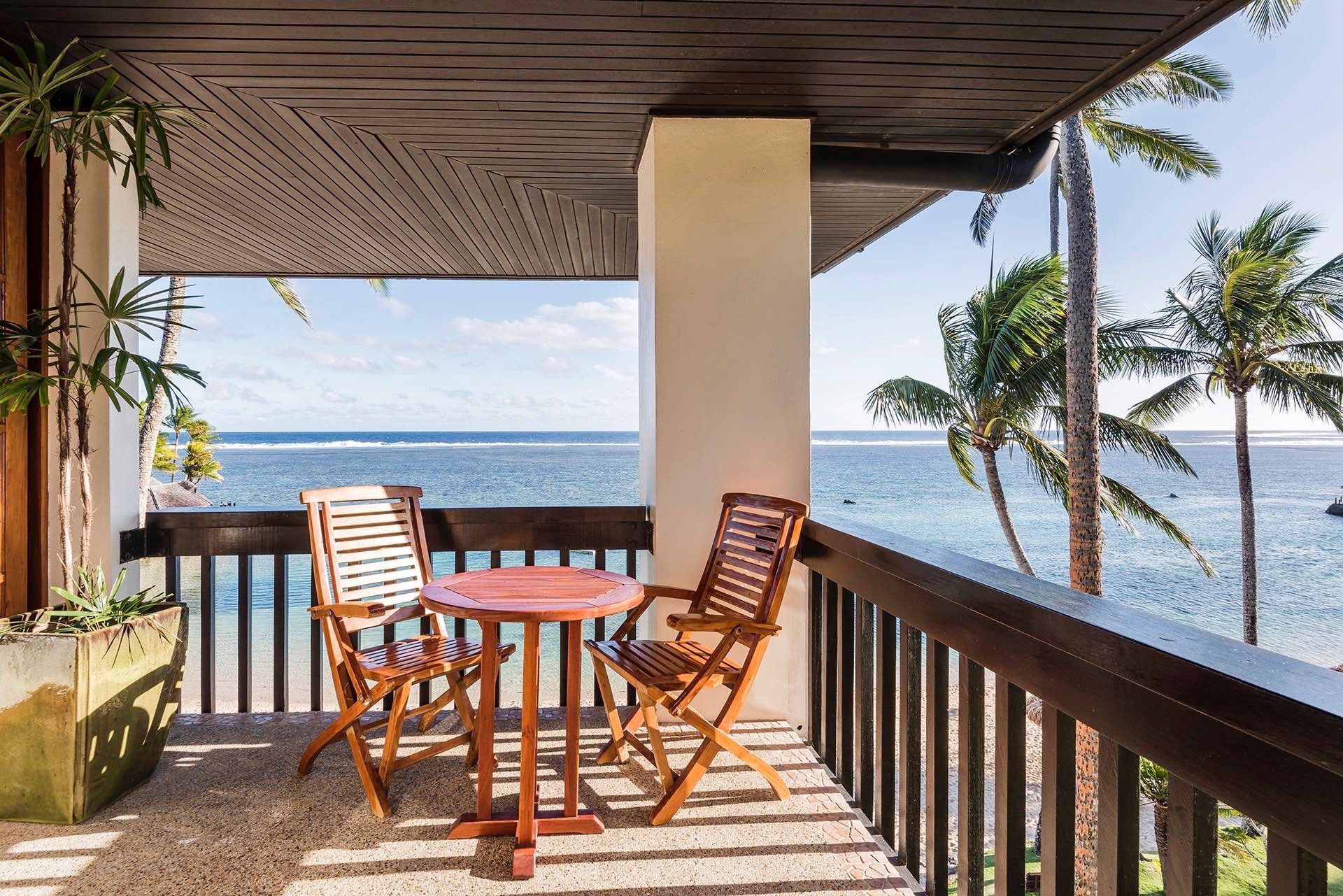 Suite Deck lounge area with a ocean view at Warwick Fiji