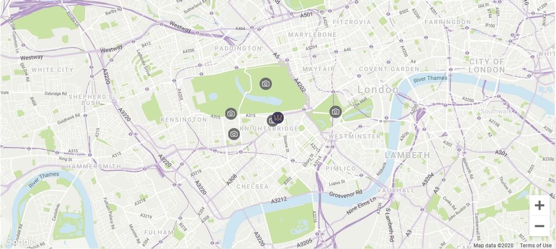 Map location Capital Hotel London Knightsbridge