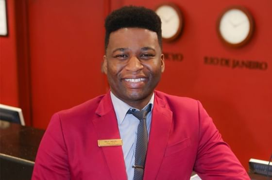 Portrait of Willy Michel, Front Desk Manager Rosen Inn Lake Buena Vista