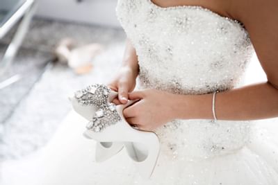 Bridal preparations at Hotel Earl