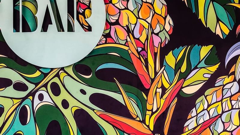 Wall art in Pool bar at Novotel Barossa Valley