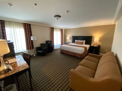 Interior & decor of the King Superior Room with Sofa Bed at The Wilshire Grand Hotel
