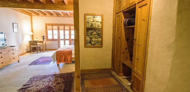 Wooden Cupboard in Garden Suite at Shigar Fort Residence