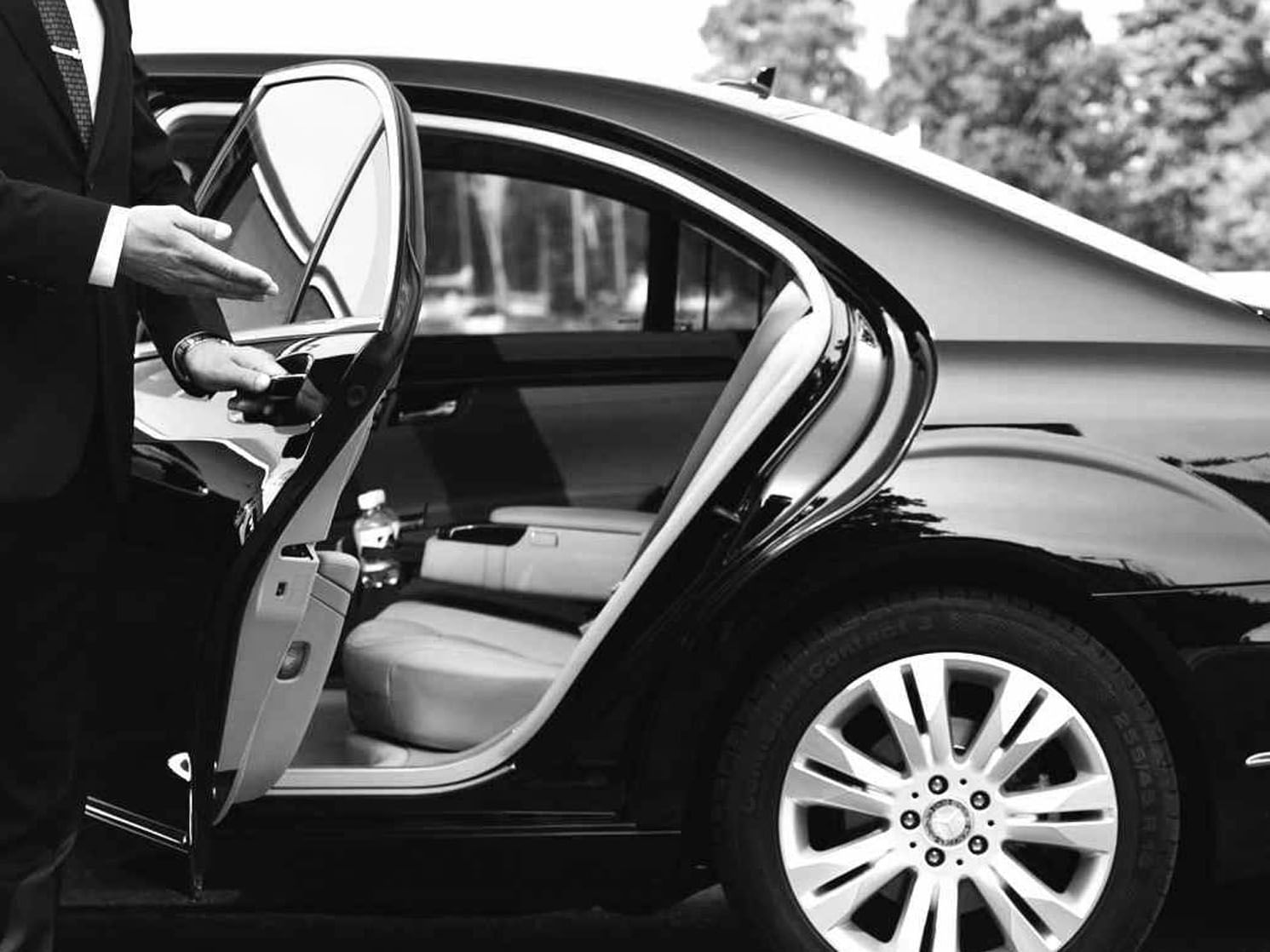 Close-up of a gentleman opening a car door at The Regency Hotel