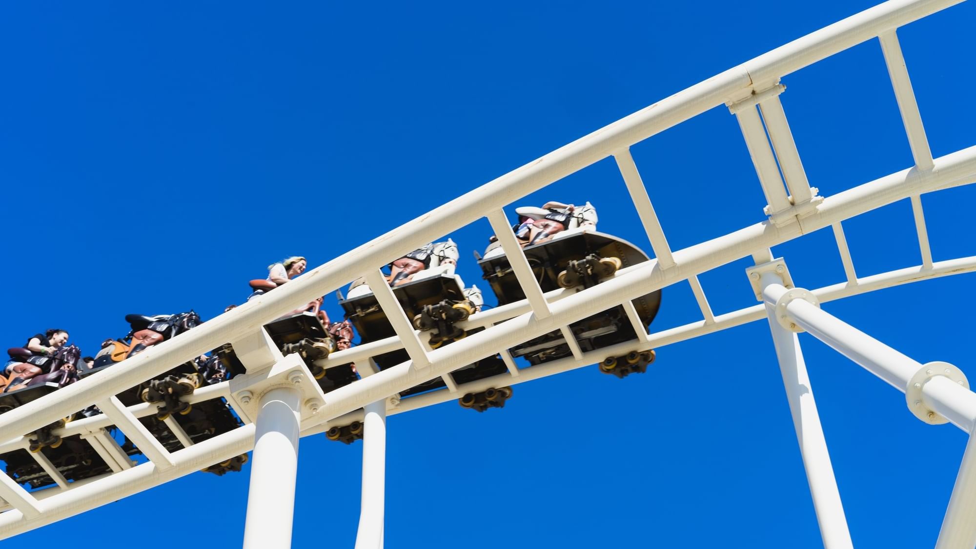 Closeup of roller coaster near The Original Hotels
