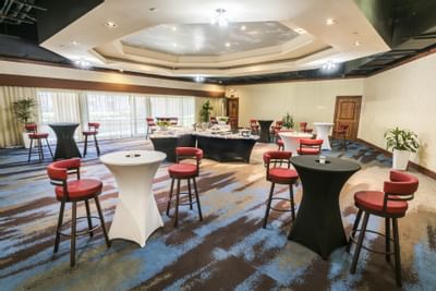 Dallas WaterFront Room setup for event at MCM Elegante Suites