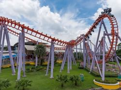 Rollercoaster in Siam Park City near Chatrium Residence Sathon