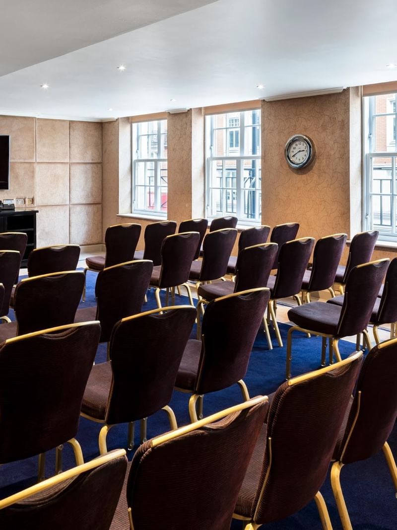 A Table setting in an event room at The May Fair Hotel London